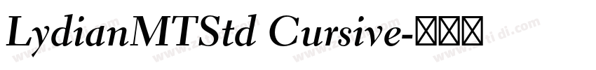 LydianMTStd Cursive字体转换